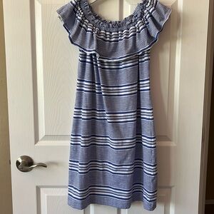 VINEYARD VINES Blue Ruffle Dress